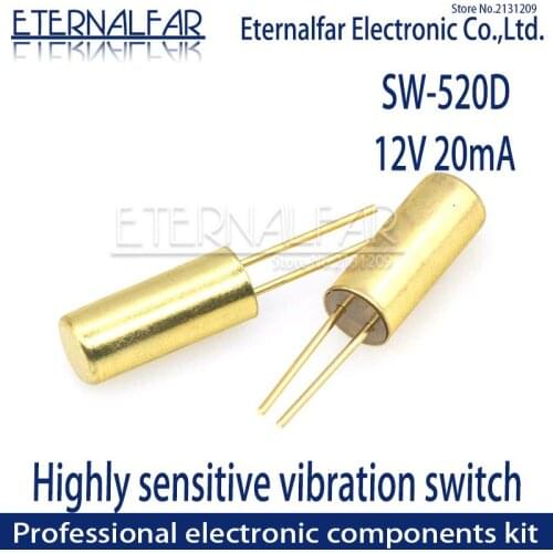 SW-520D Vibration Angle Tilt Back-proof Switch Sensor Copper Shell Ball Highly Vibration Tilt Double bead Spring Sensor Switches