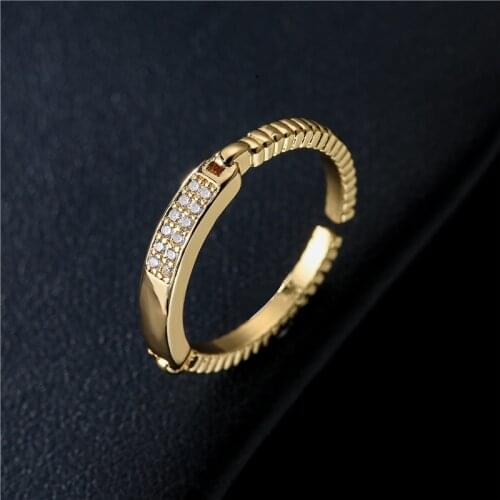 Simple Geometric Women Party Ring 2021 New Hot CZ Jewelry Birthday Gift For Friend