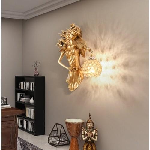 Nordic Luxury Crystal LED Wall Lamp Gold Luster Bedside Lamps Living Room Bedroom Decoration Wall Light Home Art Indoor Lighting