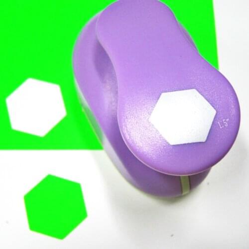 Hexagon Paper Cutter 1.5'' Shapes Craft Punchers Tools For Scrapbook Decorative Hole Punch Diy Puncher Scrapbooking Punches