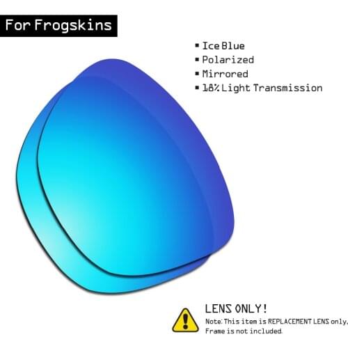 SmartVLT Polarized Sunglasses Replacement Lenses for Oakley Frogskins - Ice Blue