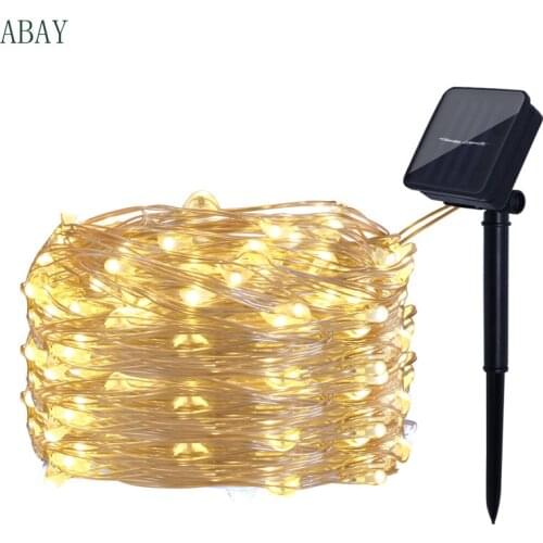 LED Solar Light Waterproof Fairy Garland Lights String Outdoor Holiday Christmas Party Wedding Solar Lamp Decora
