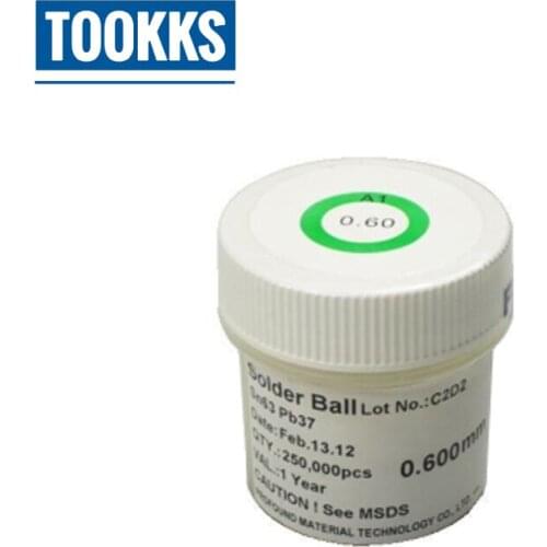250K PMTC 0.6mm 0.65mm 0.76mm Leaded Solder Ball High Quality BGA Solder Ball for BGA Chip Reballing