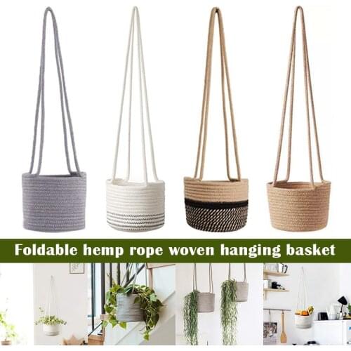 Hand-Woven Versatile Indoor Plant Hanger Hanging Planter Basket for Decorative Use Kitchen Window Bedroom A1