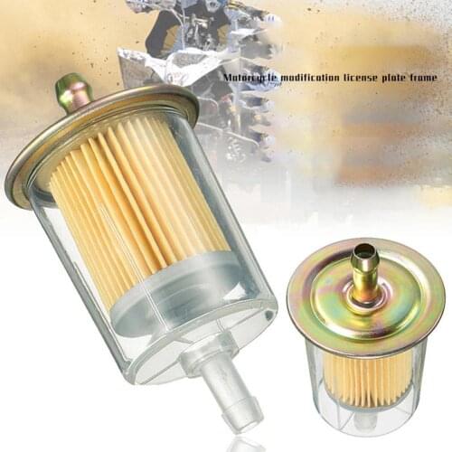 Universal Petrol Gas Inline Fuel Filter For Motorcycle Car Scooter ATV hose 6-7mm Bike Pit lines Dirt