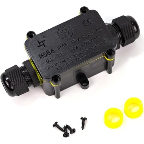 Waterproof Junction Box IP68 Aviation 2 3 4 5 Wire 5-12mm Cable Connector Outdoor Lighting Fixture Wire Connection Terminal