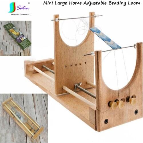 High Quality Mini Large Woodiness Adjustable Beading Loom Homemade Bracelet Necklace Earring Weaving Adjustable Beaded Loom