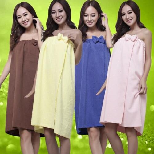 Microfiber Bow Bowknot Women Lady Girl Wearable Tube top Beach Bathing SPA Hot spring Bath Skirt Towel Travel Body Wrap One Size