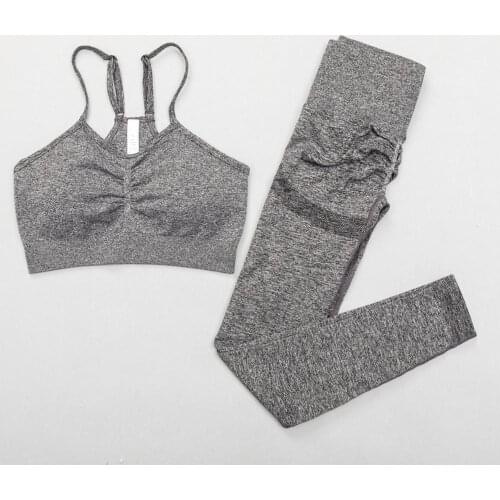 Women GYM Clothes Tracksuits Seamless Yoga Set Sportswear Crop Tops Push Up Gym Fitness Sports Leggings Workout Clothings Set