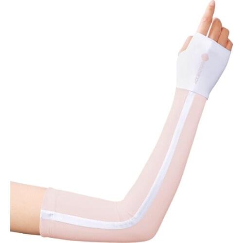 Women Summer Ice Silk Sunscreen Sleeves Breathable Ladies Gloves Outdoor Driving Arm Guards Uv Protection Arm Sleeves