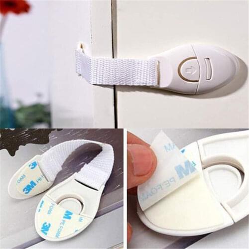 1Pcs Baby Kids Cabinet Drawer Safety Lock Cloth Belt Plastic Refrigerator Door Furniture Locks Accessories