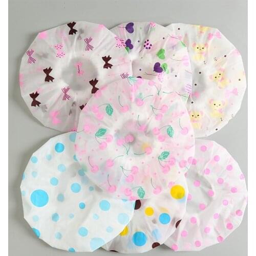 Thicken Waterproof Bathroom Accessories 1Pc Elastic Reusable Bathing Cap EVA Shower Hat