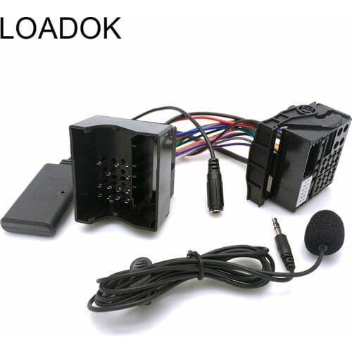 12Pin Car Bluetooth RD4 Radio Bluetooth Audio Adapter No-cut Harness Cable Wiring For RD4 Peugeot Citroen C2 C3 C4 C5 307 207