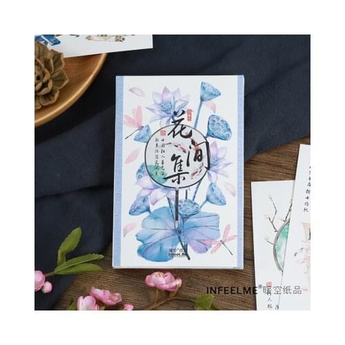 30 Pcs/Set Chinese Style Flower Set Postcard /Greeting Card/Message Card/Birthday Letter Envelope Gift Card