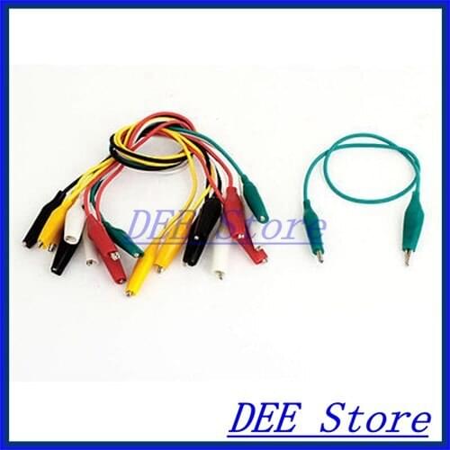 5 Pairs Metal Dual Alligator Crocodile Clips Probe Test Lead 13.4" 1.1Ft Cable