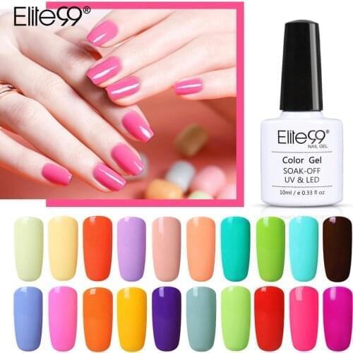 Elite99 10ml Macaron Candy Color Nail Gel Polish Vernis Semi Permanent UV Gel Lacquer Nail Art Varnish Soak Off Gel Nail Polish