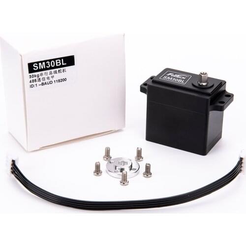 Feetech 12V 30KG RS485 TTL High Precision Double Ball Bearing Smart Serial Bus Brushless CNC Shell Robot All Metal DIY Servo