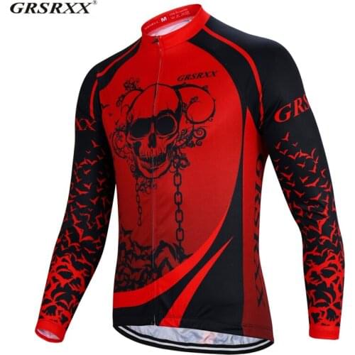 GRSRXX Pro Cycling Jerseys Autumn Long Sleeve Cycling Shirts Downhill Mountain Bicycle Jeresy Cycling Clothing Wear