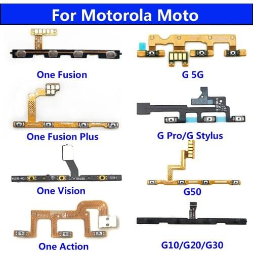 Power Switch On/Off Button Volume Key Button Flex Cable For Motorola Moto E6 Plus Z4