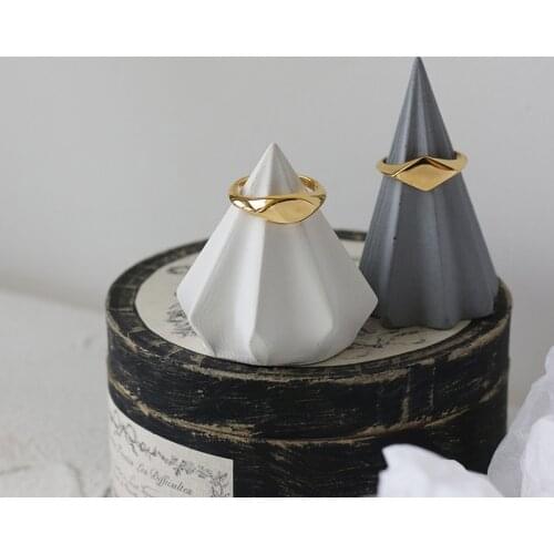 Diamond Metal Olive Ring Womens All-match Ring Set Womens Ring Titanium Steel Plated 18K Gold Color Protection Does Not Fade