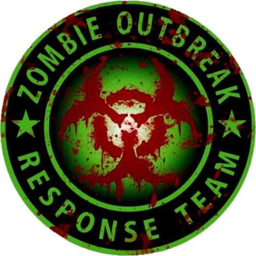 Creative ZOMBIE OUTBREAK RESPONSE TEAM Sticker Bloody Biohazard Classic Car Sticker Window Vinyl Cover Scratches Waterproof PVC
