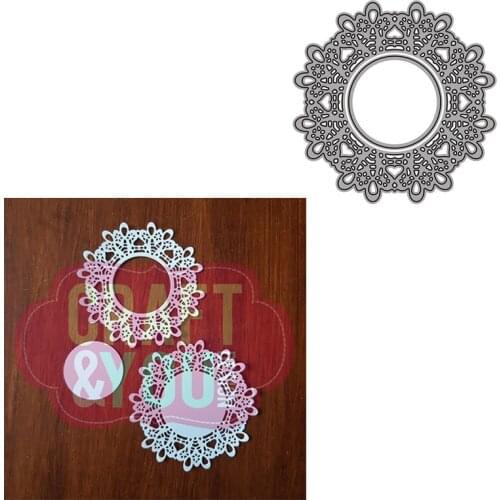 Round Flower Border New 2021 Metal Cutting Dies for Scrapbooking Mold Cut Stencil Handmade Tools DIY Card Make Mould Model Craft