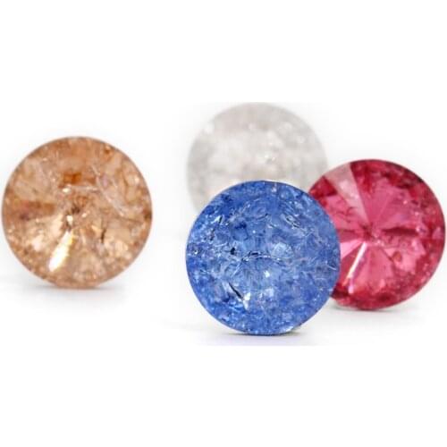 Ice Round Rivoli k9 Glass Crystal Rhinestones Strass pointback Stones Glue On Clothing/Garment Weeding Dress Jewelry Diy Crafts