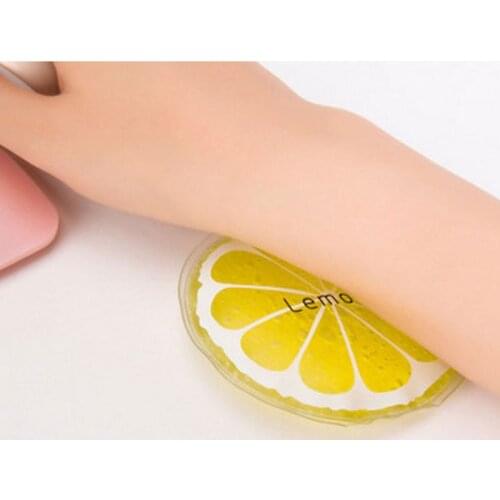 Summer Portable Mini Physiotherapy PVC Cooler Bag Cute Cartoon Round Shape Bright Colored Fruit Cold Compress Ice Pack Gel U2JD
