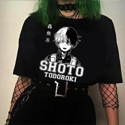 2021 Hot My Hero Academia Cute Anime T Shirt Men Casual Harajuku Shoto Todoroki Japan Clothes T Shirts