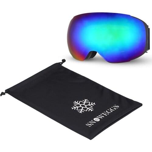 Snow Ski Goggles Glasses UV400 Protection Double Layers Lens Anti-fog Skiing Glasses Men Women Snowmobile Mask Detachable