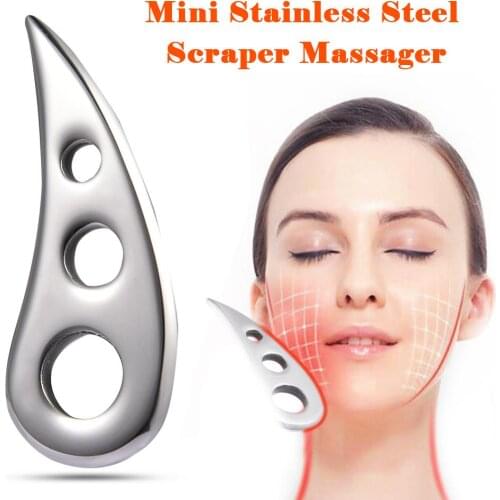 Health Care Fitness Mini Stainless Steel Scraper Massager Facial Neck Arm Massage Relaxation Tool Sports Muscle Relaxation Care