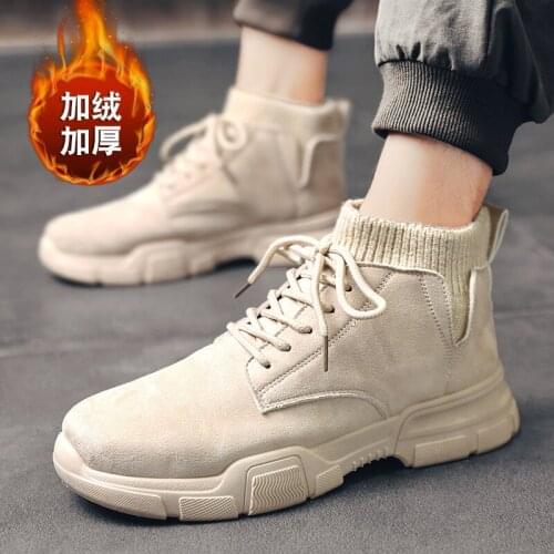 Martin boots mens 2020 autumn new breathable mid-high boots men non-slip socks casual tooling shoes mens boots new balance