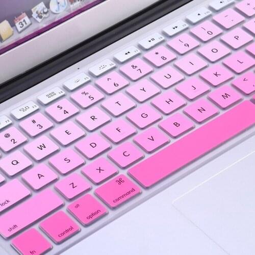New 1pc Rainbow Silicone Keyboard Case Cover Skin Protector for iMac Macbook Pro 13" 15" Cover Protector