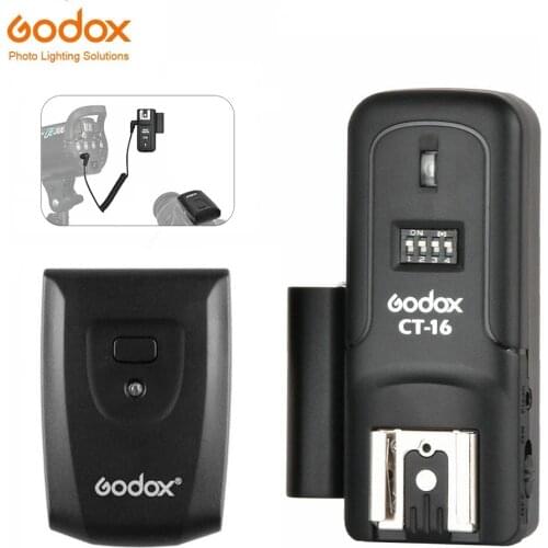 Godox CT-16 16 Channels Wireless Trigger Transmitter and Receiver for Canon Nikon Pentax DSLR Camera Speedlite Studio Light
