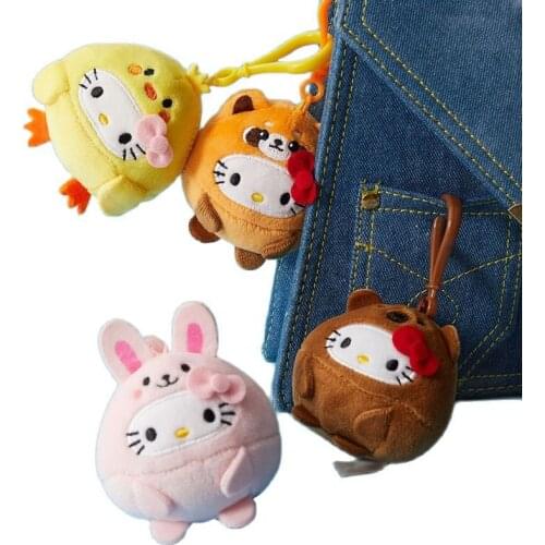 10Cm/Pcs Kawaii Sanrio Plush Hellow Kittys Plushie Anime Cartoon Cute Dolls Plush Toys For Girls Kids Toys Birthday Gift