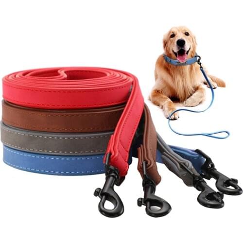 PU dog leashes pet walking training rope leash rope training walkin Lead Line Pet Traction Rope Great for Camping
