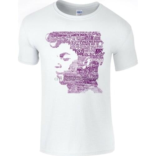 Prince Songs Portrait Tribute T Shirt Purple Rain When Doves Cry Kiss