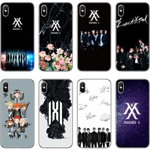 Monsta X KPOP Transparent Phone Case For iPhone 12 11 Pro Max Mini XS Max XR X 8 7 Plus 6 6S Plus 5 5S SE 2020