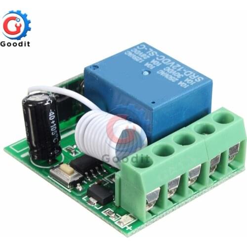 DC 12V 1CH Relay Shield Receiver Transmitter 433Mhz Universal Wireless Remote Control Switch Relay Module for Arduino Smart Home