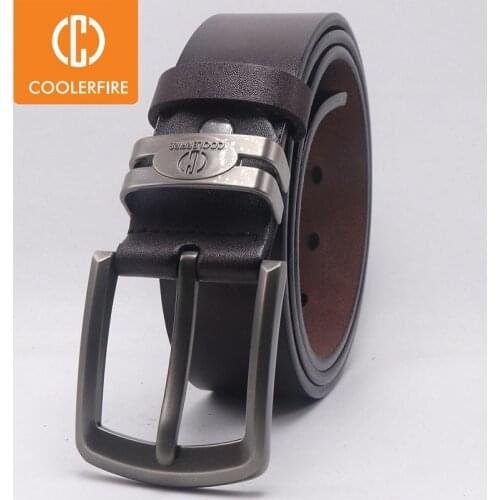 Men Belts Brand Luxury Genuine leather Logo Brand Buckle Belts for Men Vintage Casual High Quality Strap for Jeans HQ152