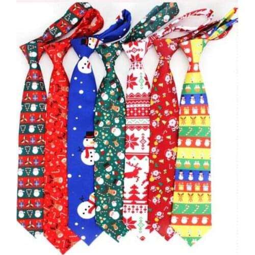 120pcs/lot new fashion mens adult christmas tie/santa clause/deer/tree print cotton neck tie 12 color for choose