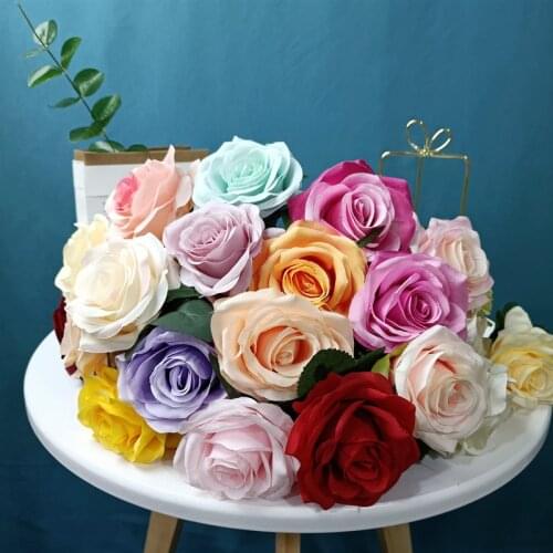 Silk Peony Bouquet Home Decoration Accessories Wedding Party Scrapbook Fake Plants Diy Pompons Artificial Roses Flowers