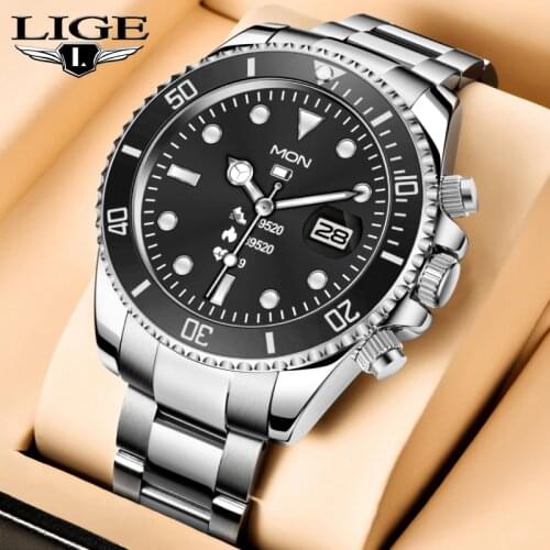 LIGE New Smart Watch Men Bluetooth Call Custom Dial IP68 Waterproof Smartwatch Women For Android IOS Sport Fitness Tracker Watch
