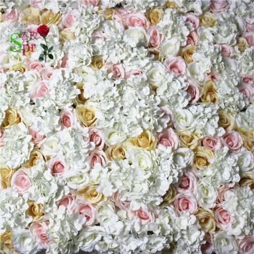SPR High quality 10pcs/lot wedding flower wall stage backdrop decorative factory wholsale artificial flower wedding arrangement