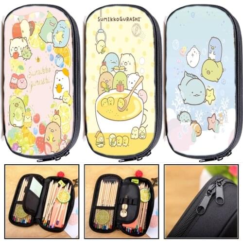 Sumikko Gurashi Pencil Case for Kids Students School Supplies Functionary Boys Girls Cartoon Anime Pen Bag Children Pencil Box