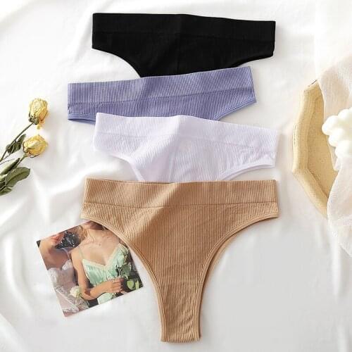 2pcs/Set Seamless Women Thongs High Waist Comfortable Woman Briefs Fashion Lingerie S-XL Sexy Underpants For Girls Femme Pantys