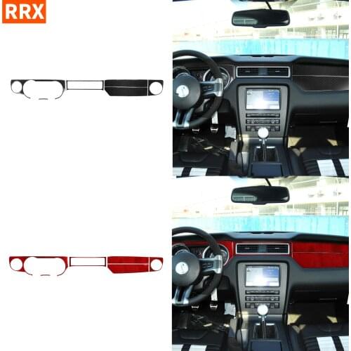 For Ford Mustang 2009-2013 Carbon Accessories Sticker for Dashboard Instrument Panel Air Outlet Vent Frame Speedometer Surround