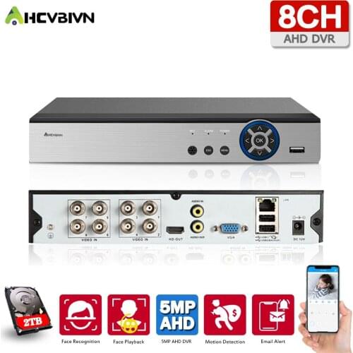 H.265 8CH 5MP DVR 16CH 1080P NVR AHD DVR Surveillance Security CCTV 3G WIFI Hybrid DVR Recorder For Analog AHD CVI TVI IP Camera