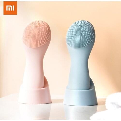 Xiaomi Jordan & Judy Ultrasonic Vibration Silicone Electric Double Facial Cleaner Care Brush IPX6 Waterproof Face Cleaning Brush