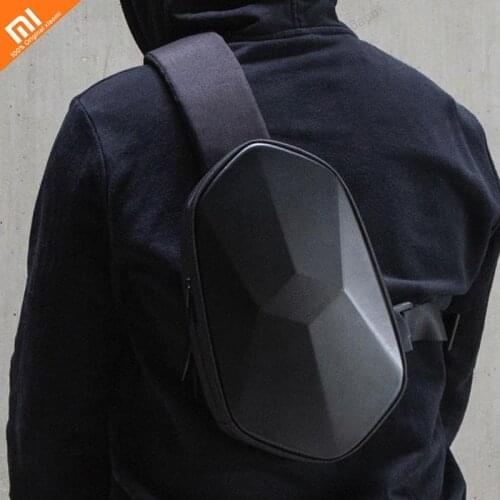 Youpin BEABORN Polyhedron Chest Bag PU Rugged Anti-Bumper Portable USB Shoulder Bag Backpack Bag Side Pack